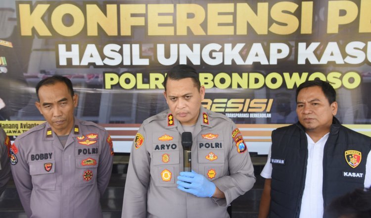 Konferensi pers di Mapolres Bondowoso, Rabu (24/6/2026). (Foto: Dok/Istimewa - ZONA INDONESIA)
