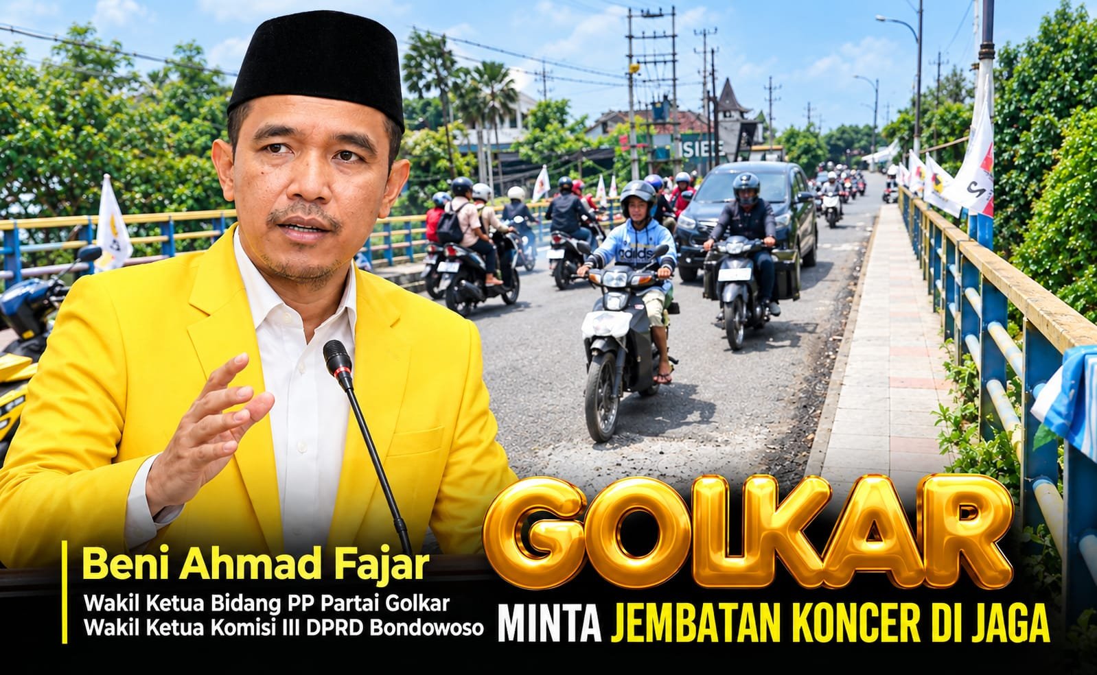 Beni Ahmad Fajar, Wakil Ketua Bidang PP DPD Partai Golkar Bondowoso/Wakil Ketua Komisi III DPRD. (Foto: DPD Golkar Bondowoso - ZONA INDONESIA).