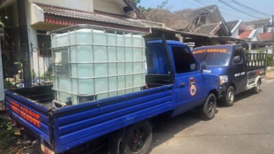 Mobil tangki Baret Rescue 159 Garda Pemuda NasDem Jember. (Foto: Istimewa - ZONA INDONESIA)