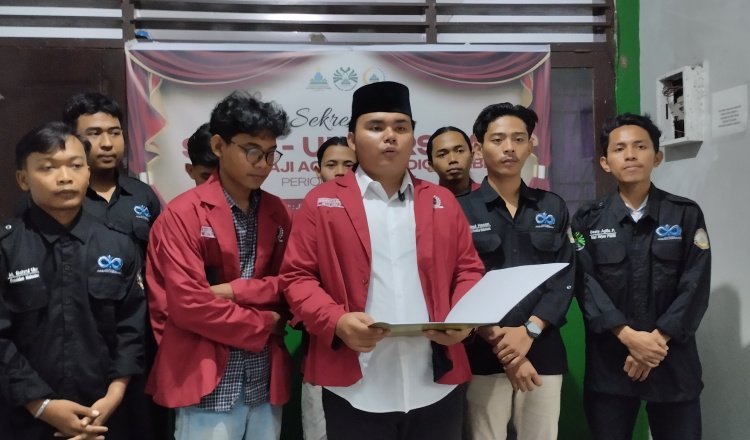 Pernyataan Ketua Sema UIN KHAS Jember, Muhammad Oki Mabruri, terkait proses penjaringan calon Rektor UIN KHAS Jember yang dilakukan di luar kota. (Foto: Istimewa - ZONA INDONESIA)
